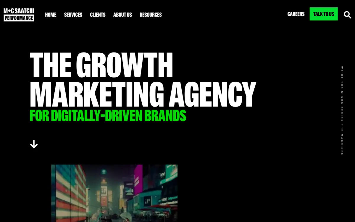 M&C Saatchi Performance website, August 2026