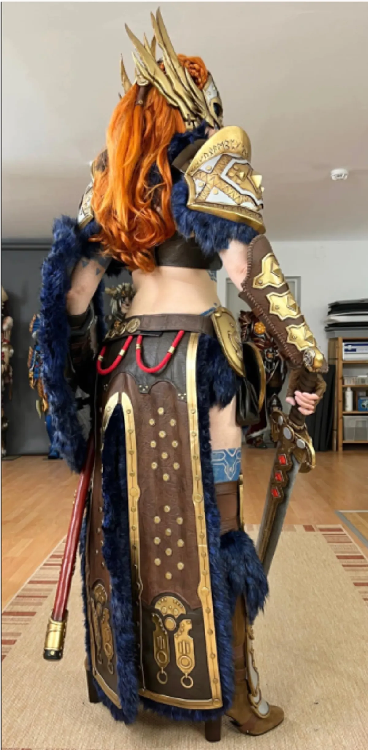 Back view of the finished Valkyrie costume.