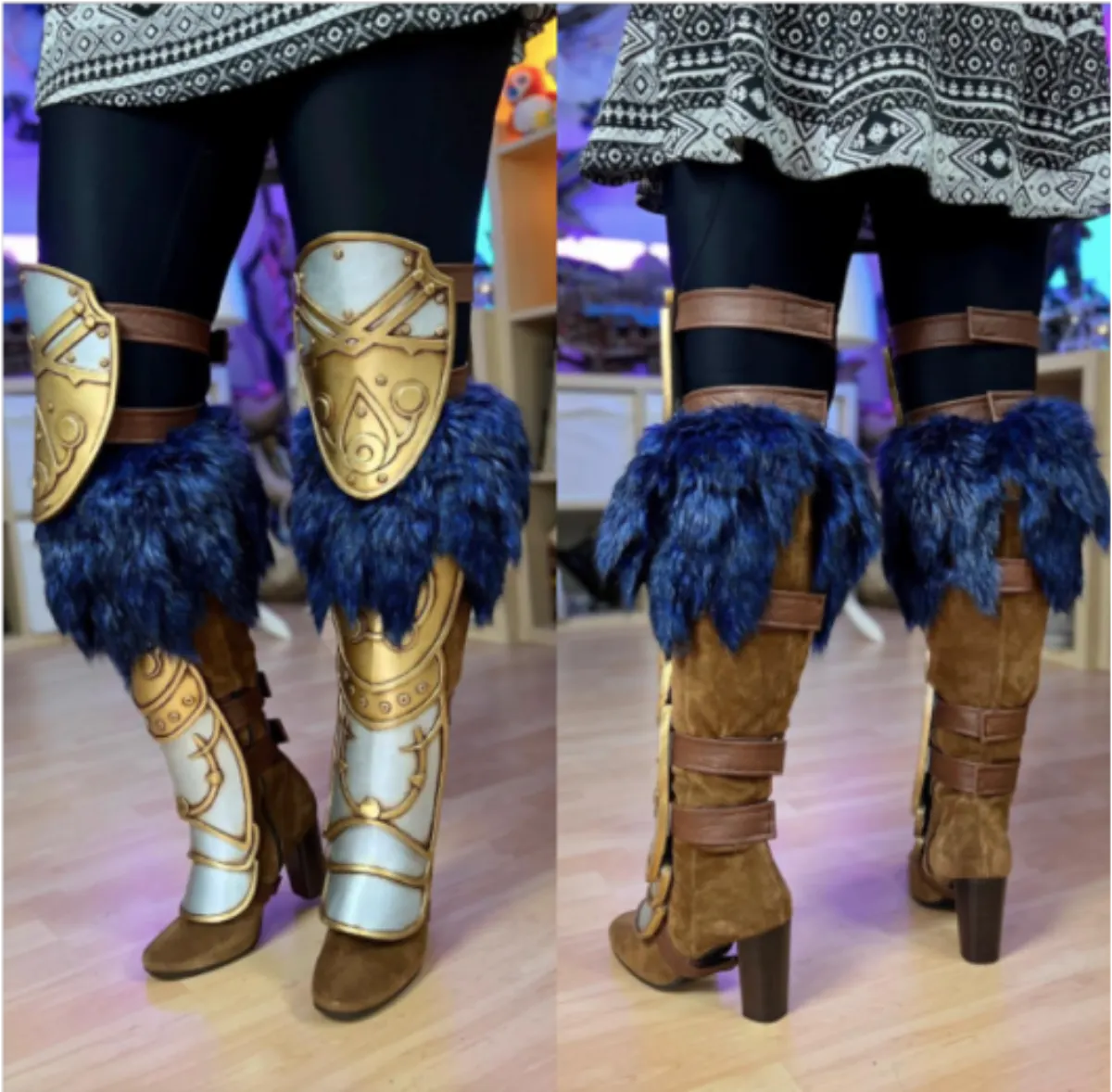 Leg armor — close-up detail.